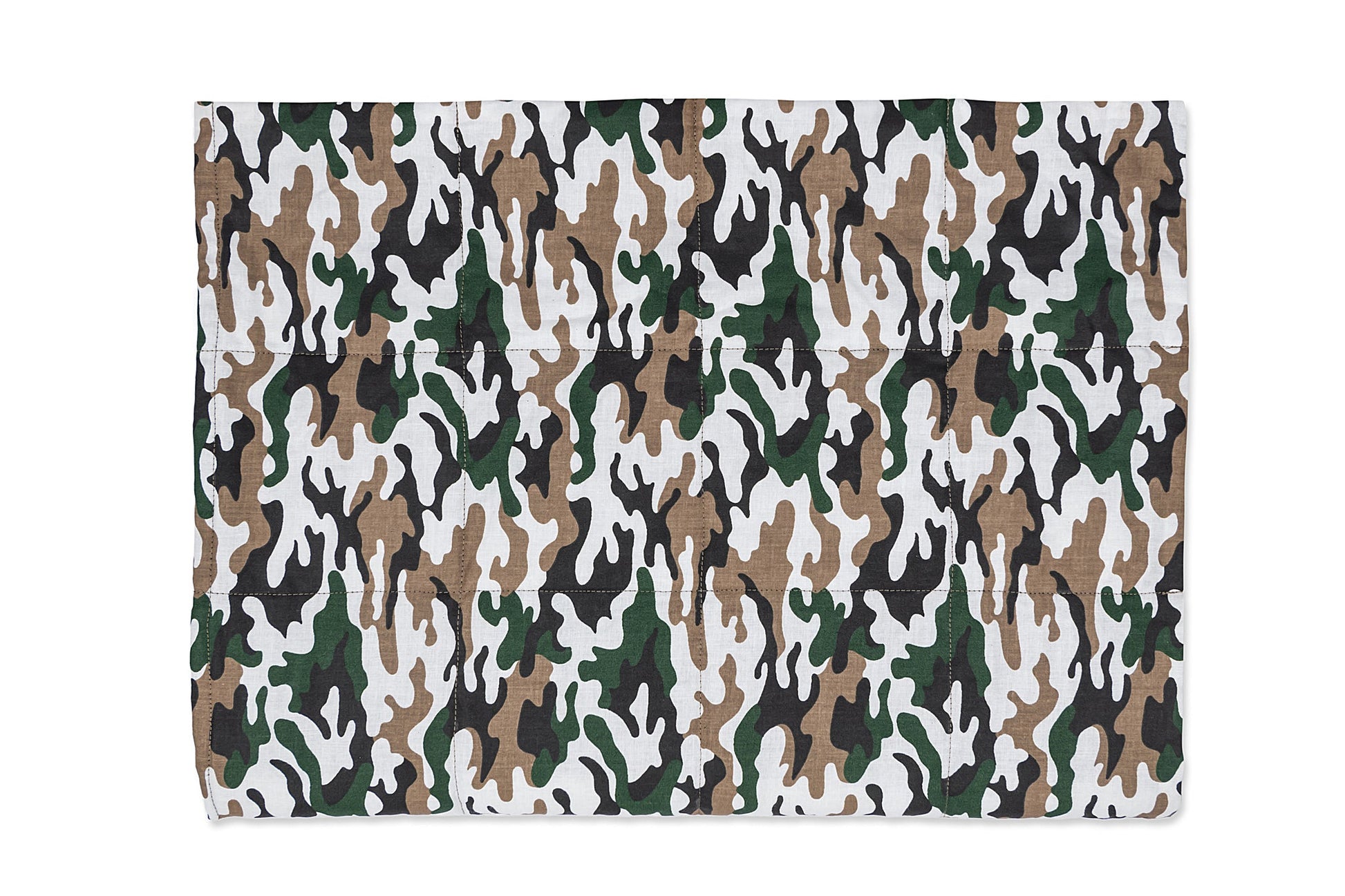 MILITARY CAMOUFLAGE MINKY WEIGHTED BLANKET
