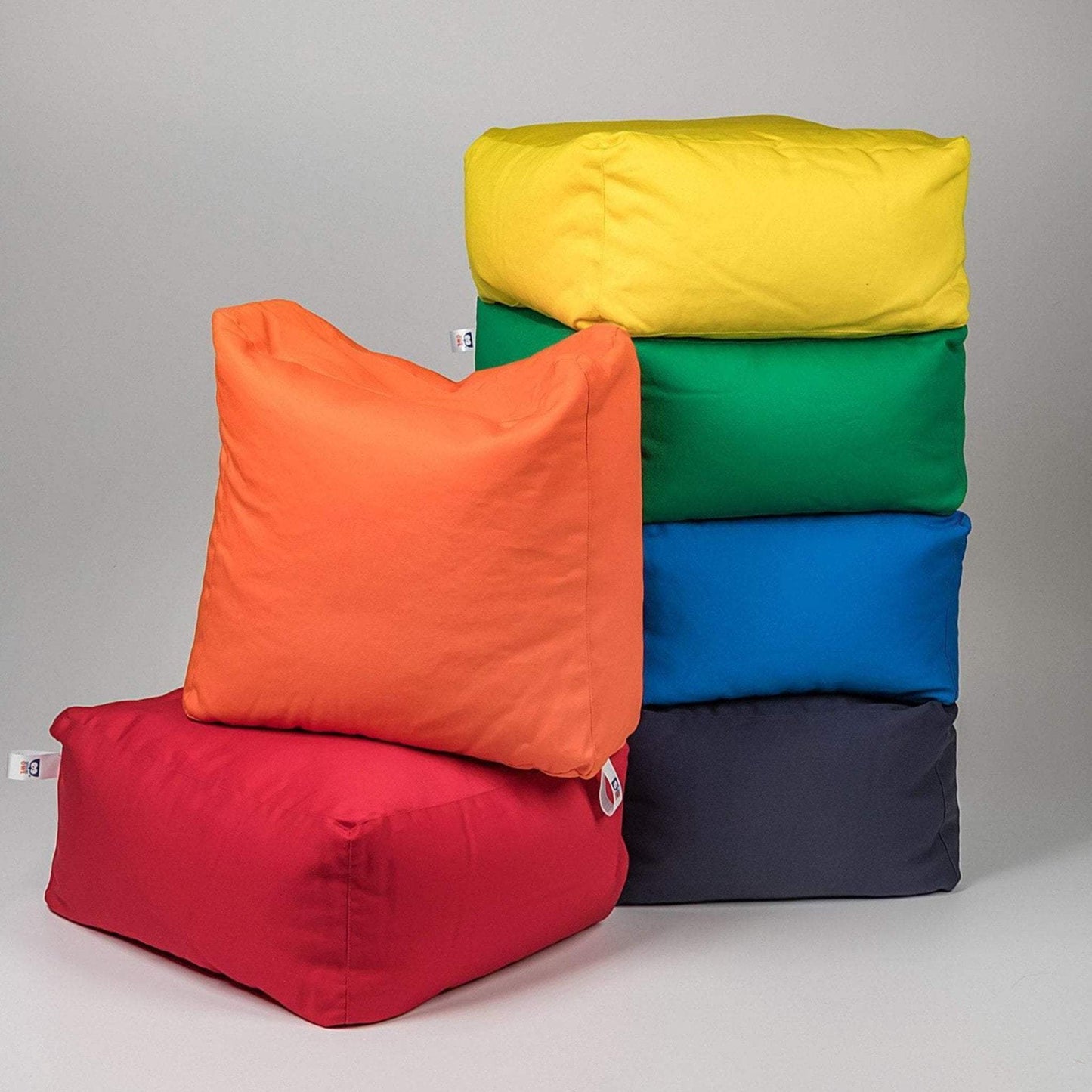 COTTON SQUARE POUFS STACK UP TOGETHER | SENSORY OWL