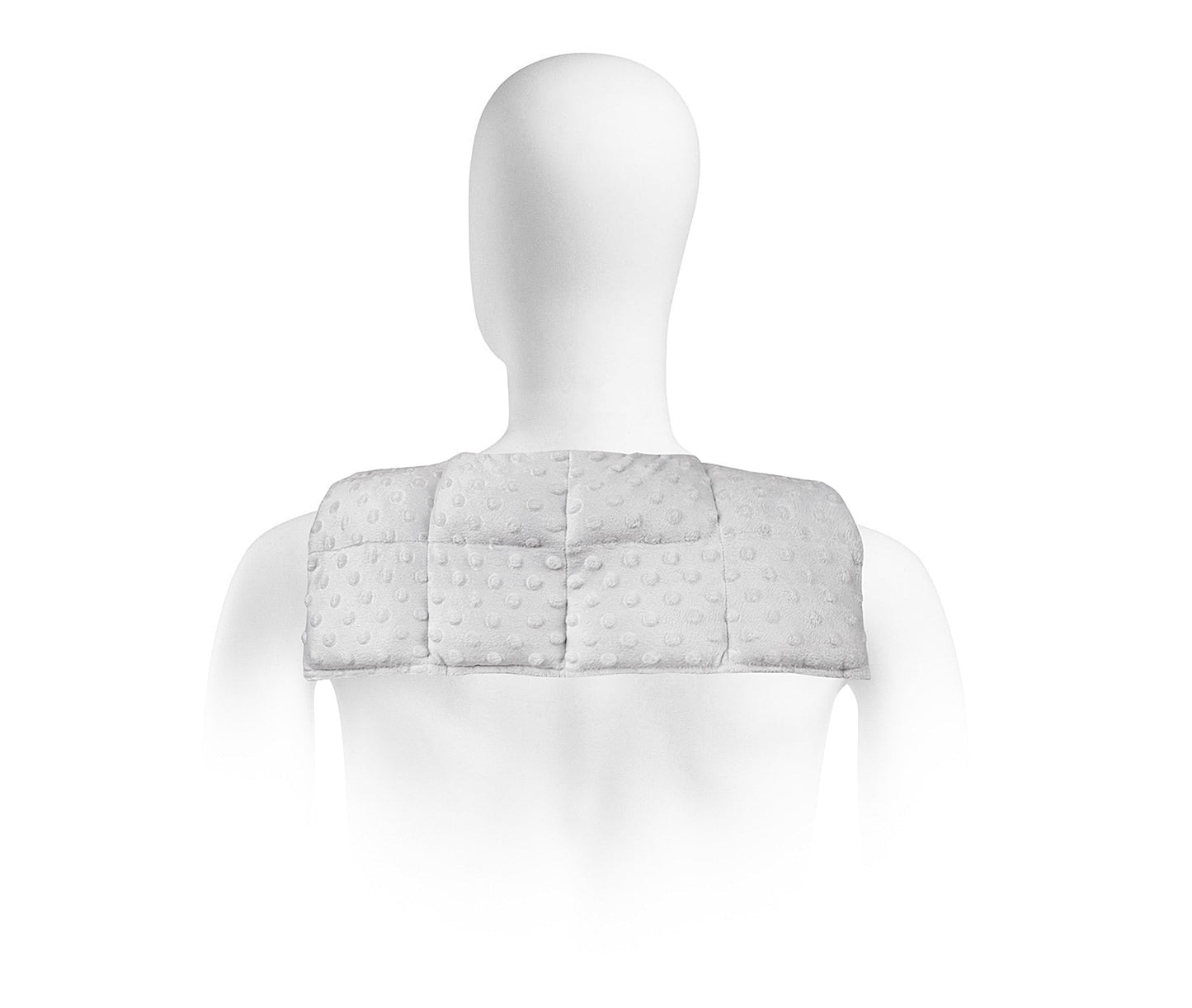 long minky weighted collar  in light grey shade made by sensory owl