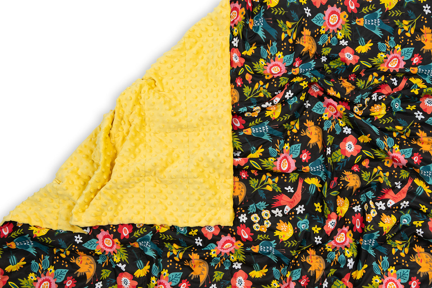 BIRDS 'N' FLOWERS WEIGHTED BLANKET full length