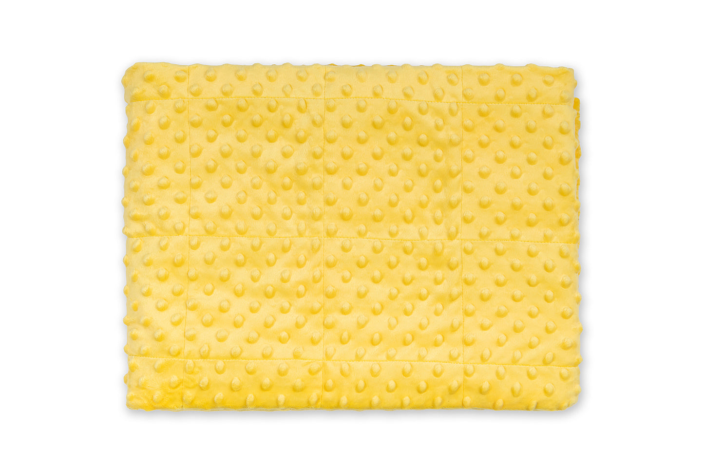 BIRDS 'N' FLOWERS WEIGHTED BLANKET plush backing in mustard shade