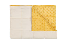 Charger l&#39;image dans la galerie, Natural Cotton &amp; Mustard Minky Weighted Blanket