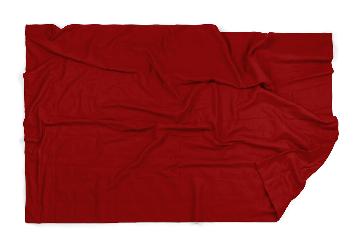 RED COTTON WEIGHTED BLANKET