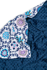 MANDALA WEIGHTED BLANKET navy backing side