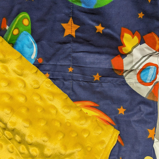 Galaxy print cotton weighted blanket