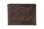 Brown textured blanket on a white background