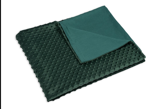 weighted blanket cover on the white backgroung
