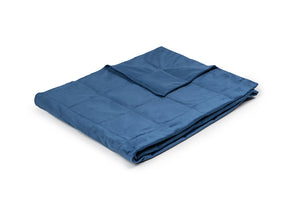 VELVET TOP WEIGHTED BLANKET IN NAVY BLUE 