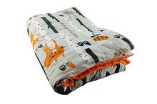Charger l&#39;image dans la galerie, WOODLAND ANIMALS WEIGHTED BLANKET- GREY SHADE
