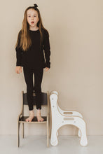 Charger l&#39;image dans la galerie, GIRLS PLAYING ON GOOD WOOD CHAIRS IN WHITE AND BLACK