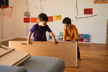 Charger l&#39;image dans la galerie, two boys playing with good wood ladder/ slider in natural colour