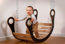 Charger l&#39;image dans la galerie, A child playing in good wood rocker colour black