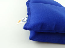 Charger l&#39;image dans la galerie, cotton weighted lap pillow in cobalt blue senory owl 