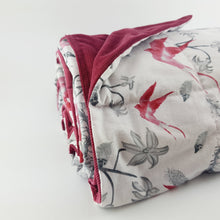Charger l&#39;image dans la galerie, DREAMCATCHERS MINKY WEIGHTED BLANKET WITH CHERRY RED BACKING