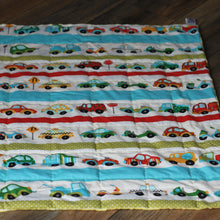 Charger l&#39;image dans la galerie, Toy Cars &amp; Blue Minky Weighted Blanket | Sensory Owl