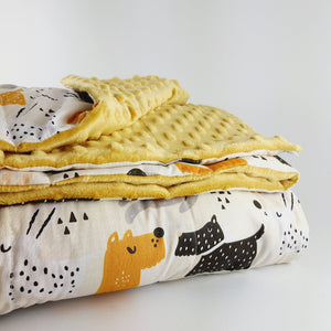 DOGGY MINKY WEIGHTED BLANKET MADE BY SENSORY OWL 