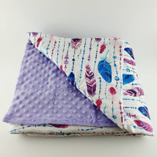 Charger l&#39;image dans la galerie, FEATHERS MINKY WEIGHTED BLANKET | SENSORY BLANKET