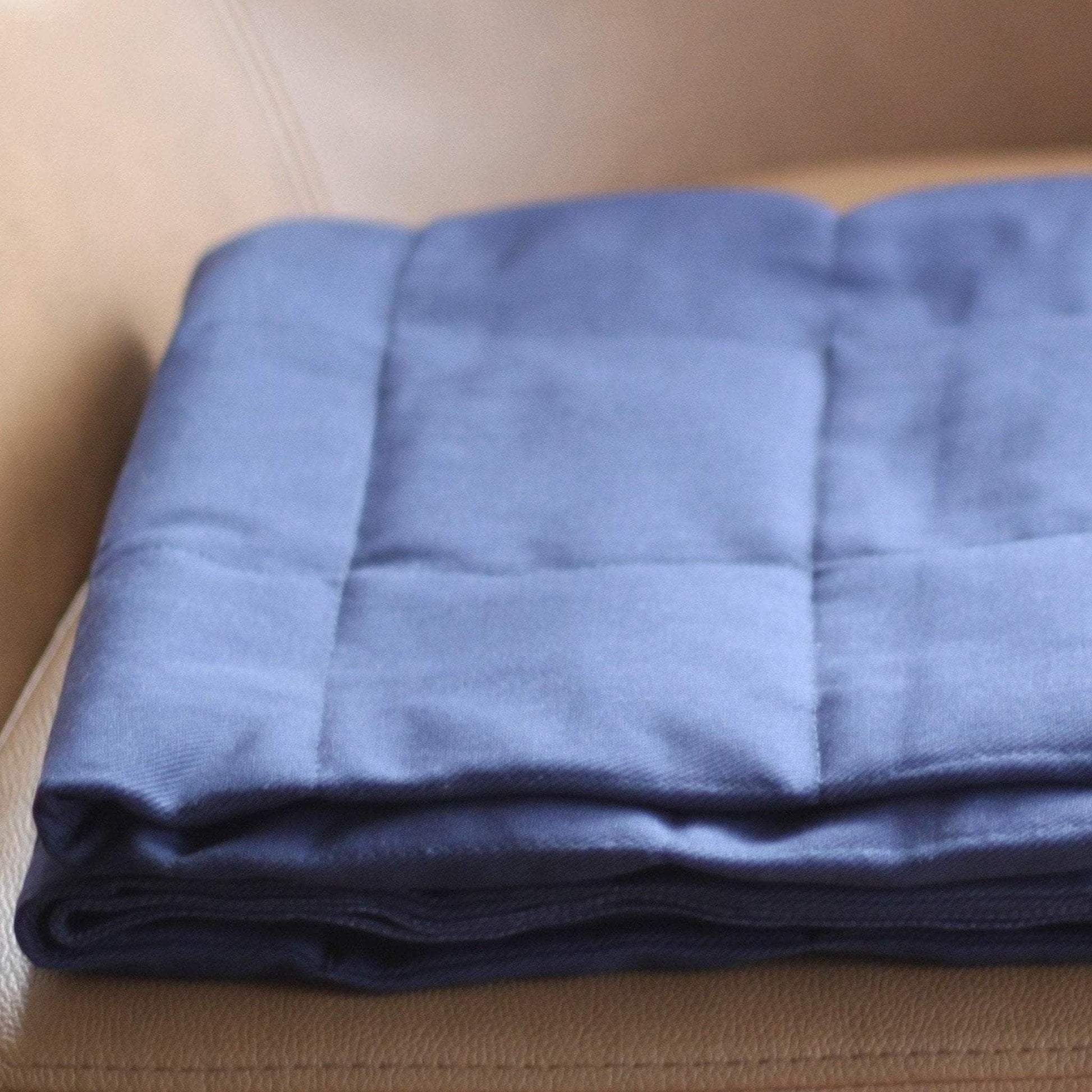 NAVY BLUE COTTON WEIGHTED BLANKET | SENSORY OWL