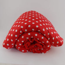 Charger l&#39;image dans la galerie, Red Polka Dot &amp; Red Minky Weighted Blanket | 135x200cm, 7kg | Sensory Owl