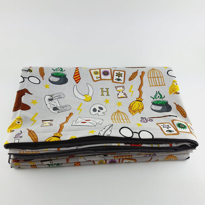 SCHOOL OF MAGIC WEIGHTED BLANKET harry potter style made by sensory owl